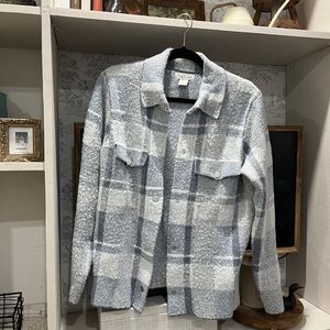 Fuzzy knit jacket rachel zoe